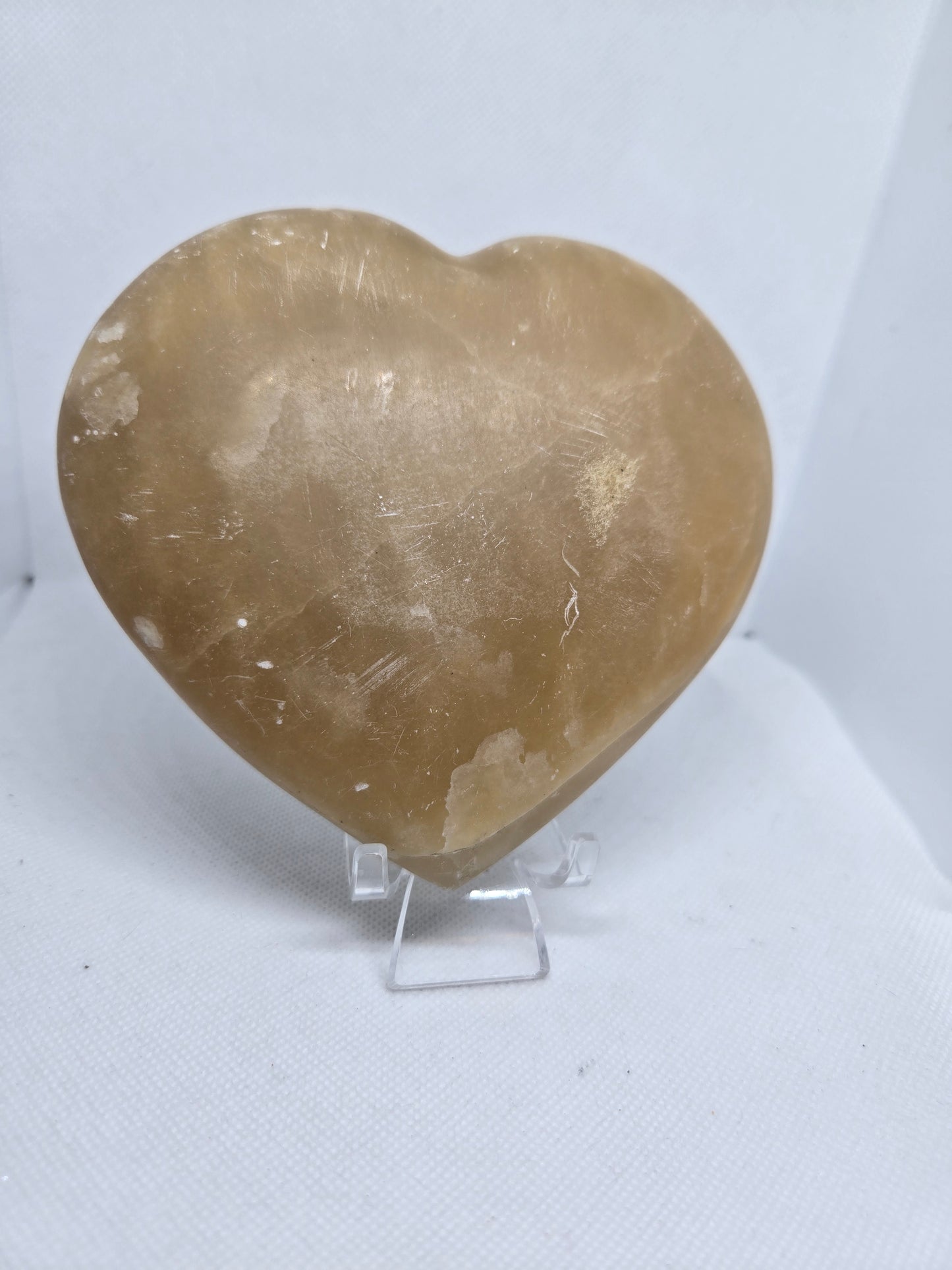 Very Large Yellow Calcite Heart