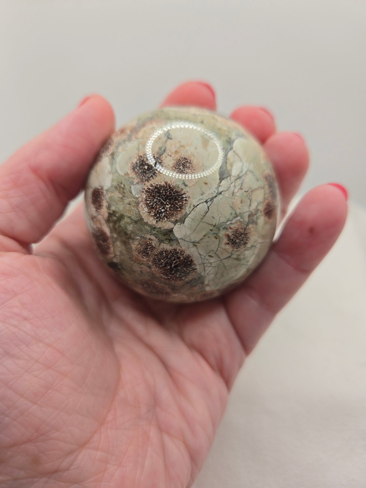Sakura Flower Agate Sphere