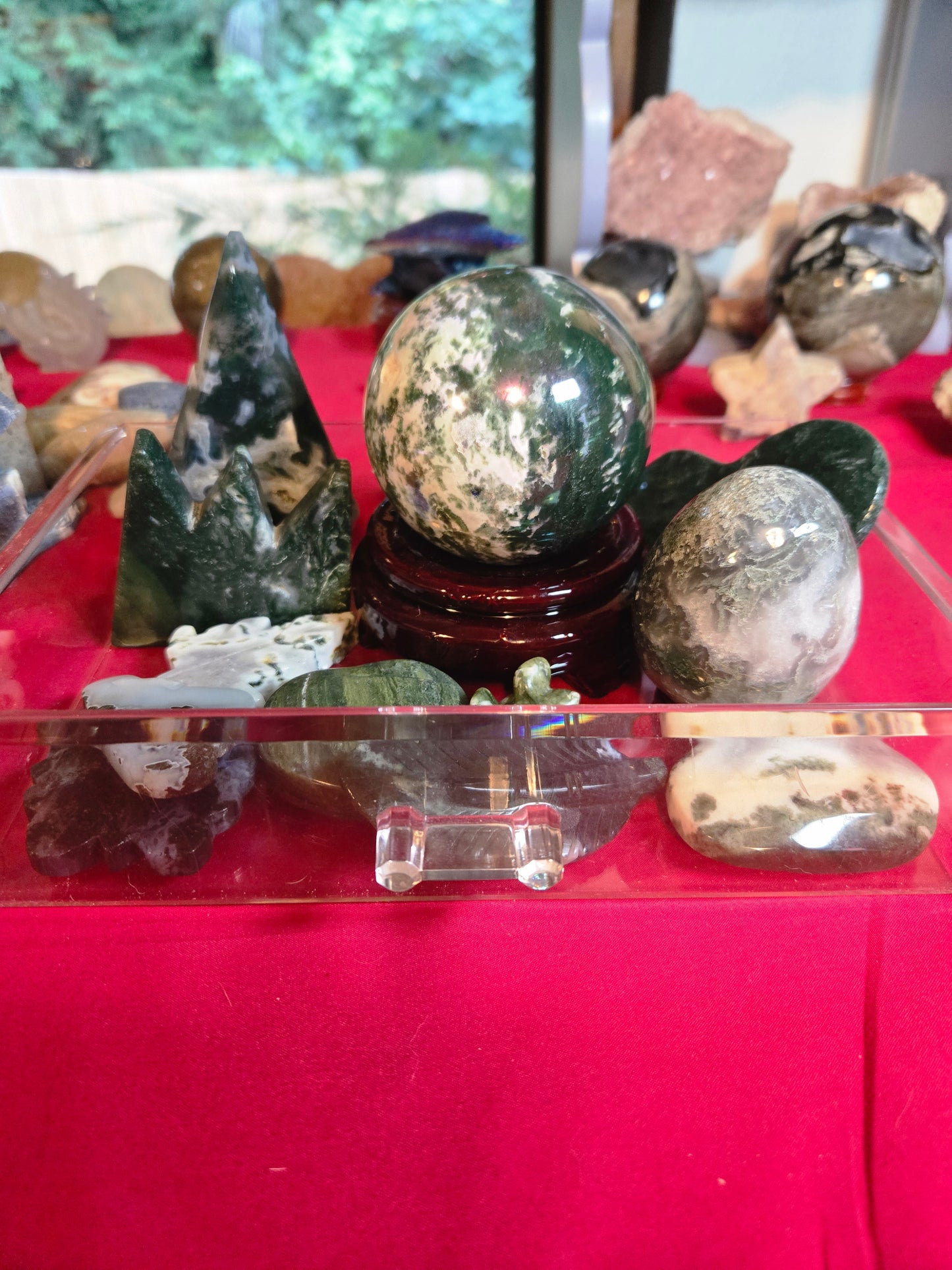 Garden Basket Moss Agate Collection