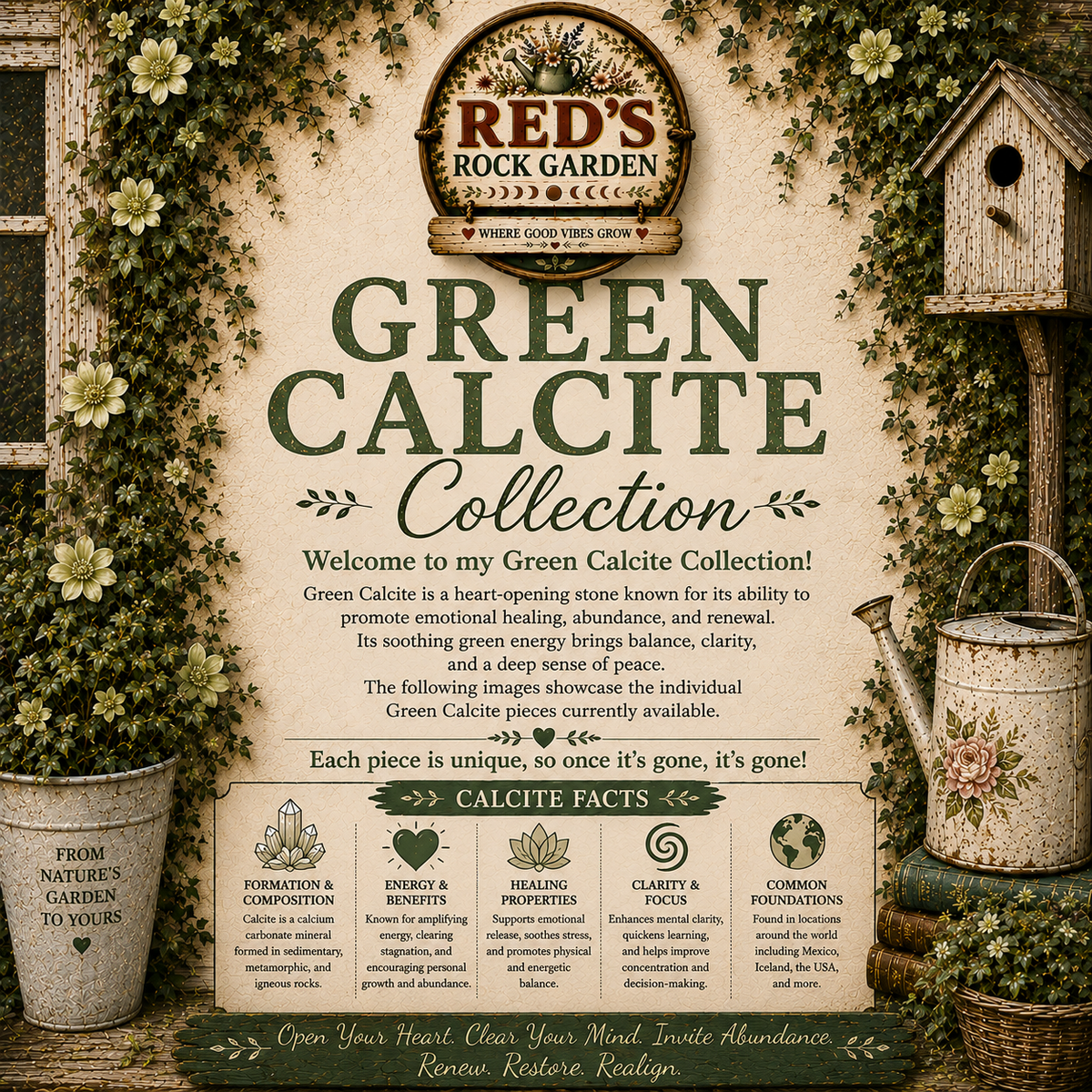 Green Calcite Collections