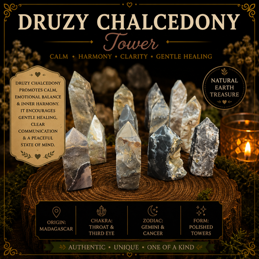 Druzy Chalcedony Tower