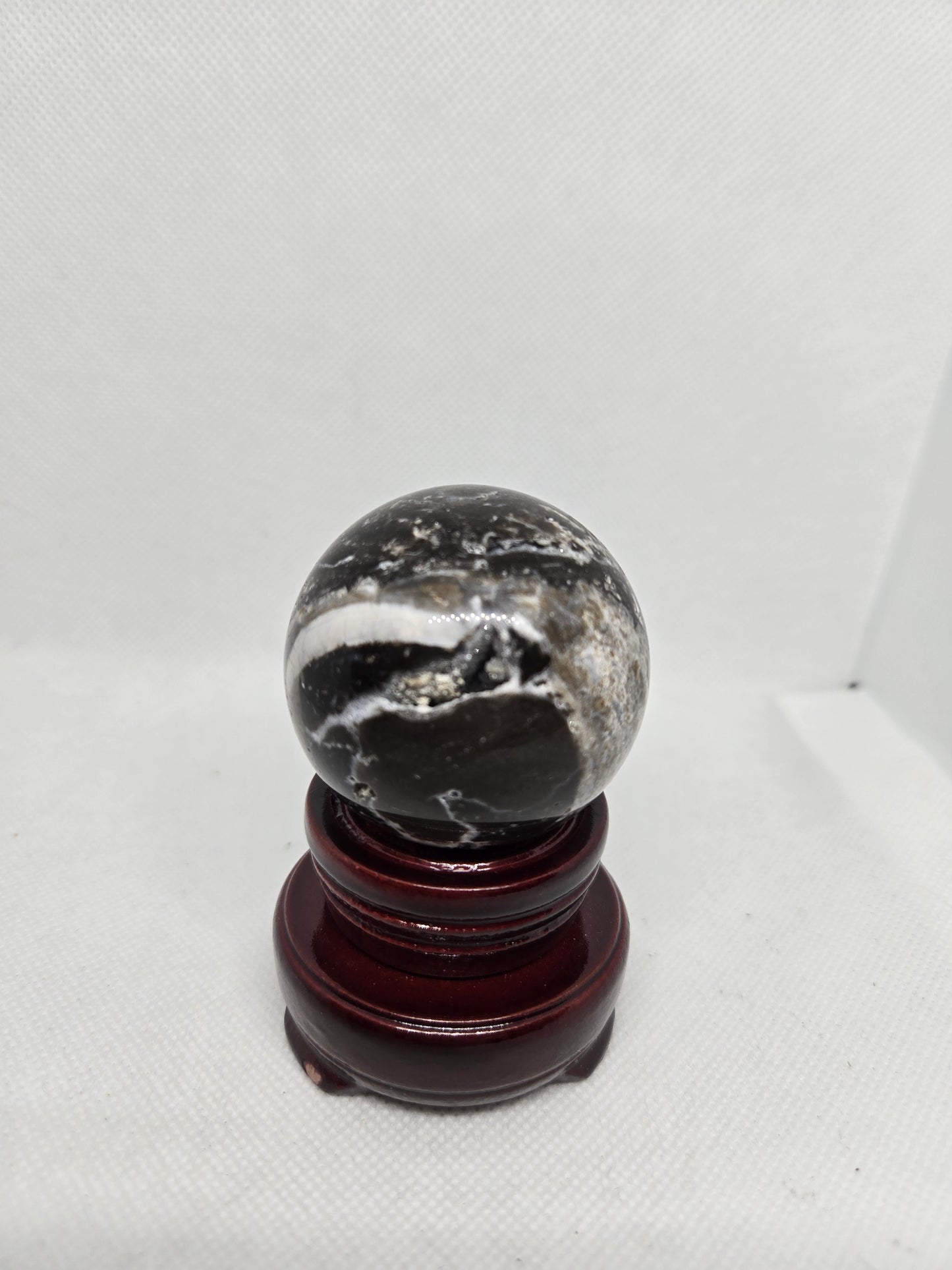 Druzy Black Tourmaline Sphere