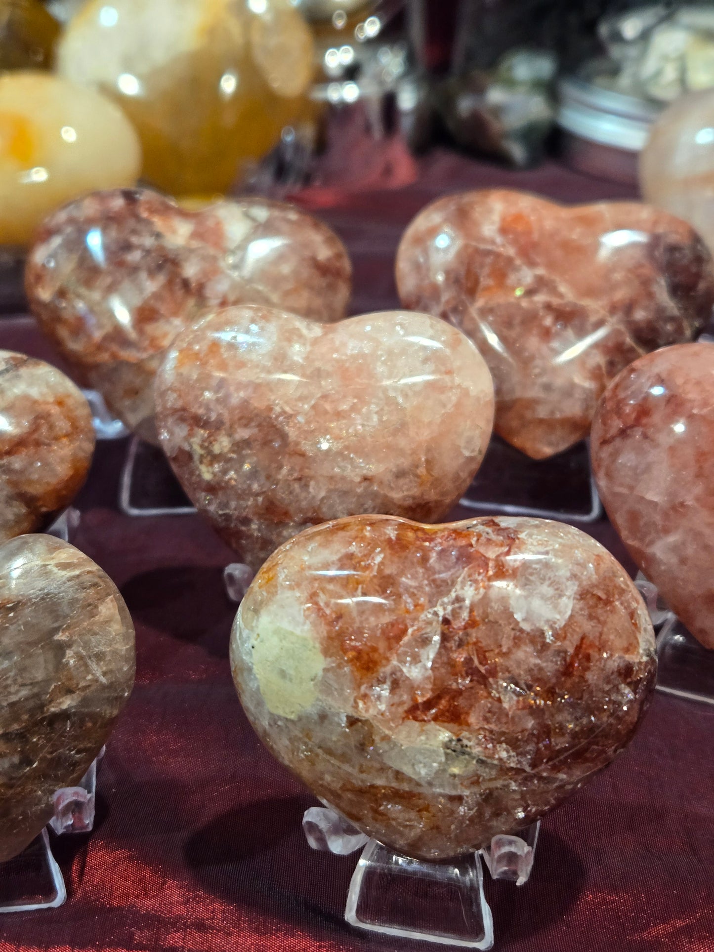 Fire Quartz Hearts