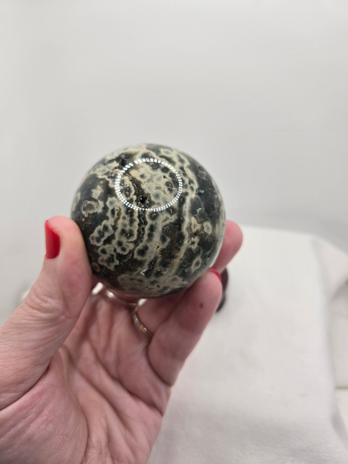 Druzy Ocean Jasper Sphere
