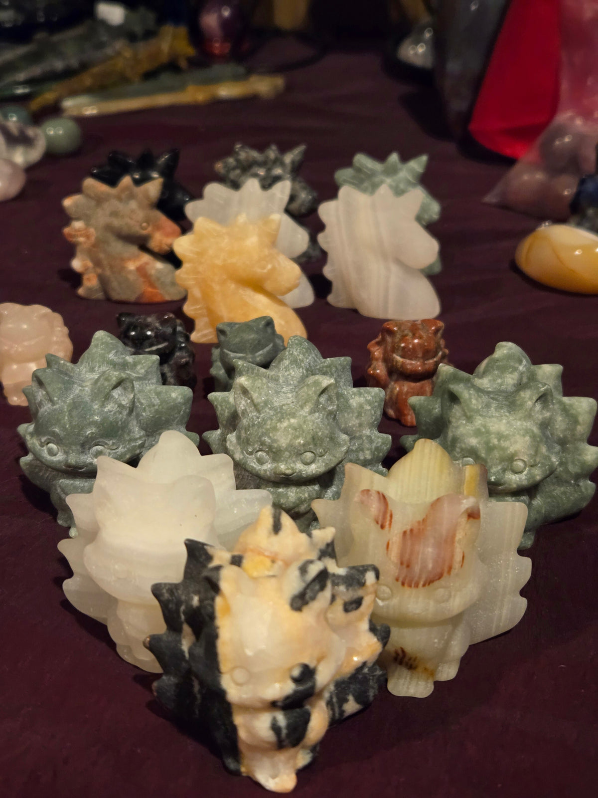 Crystal Nine-Tailed Foxes & Unicorns | Mini Carvings