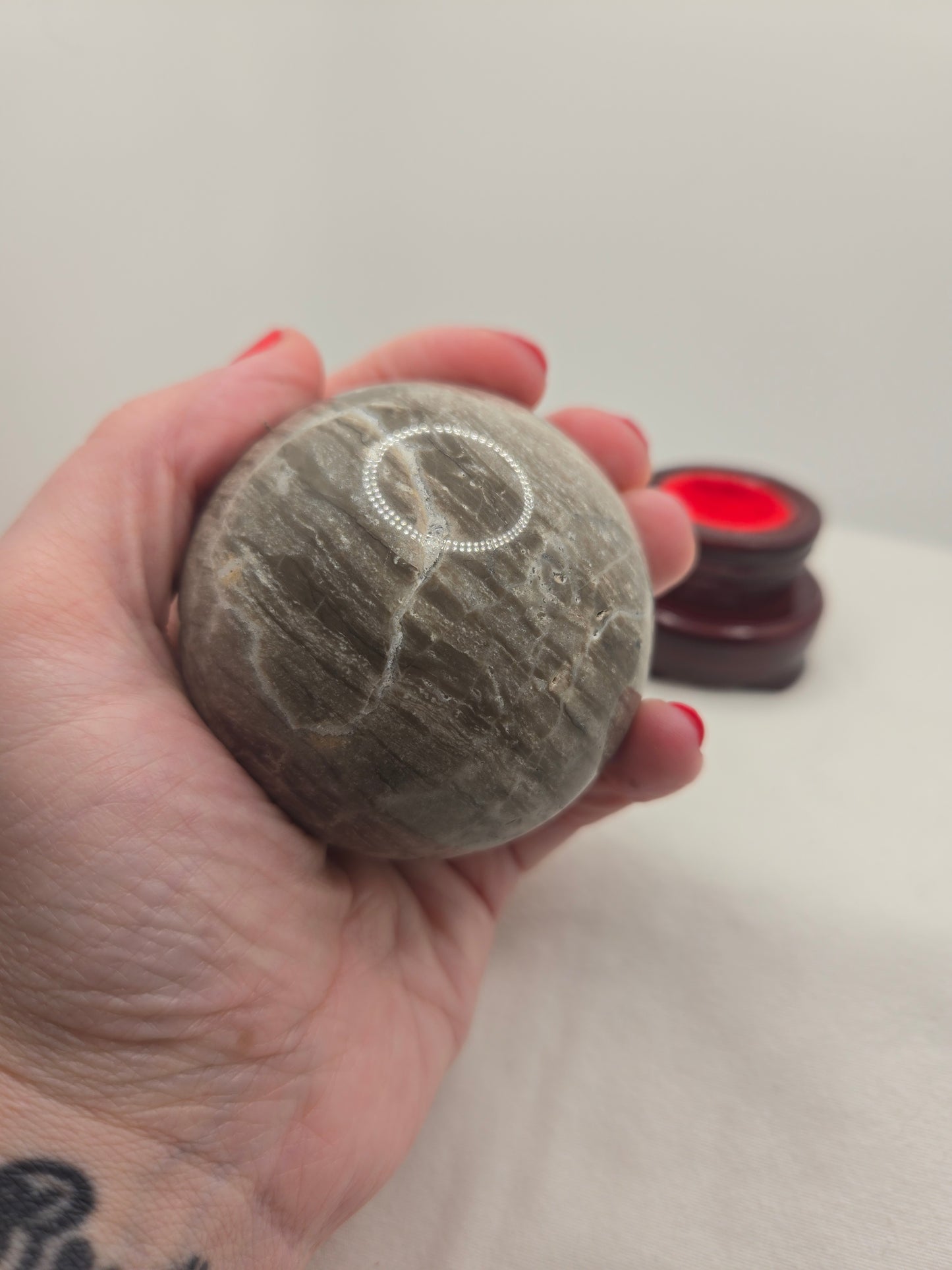 Sparkly Moonstone Sphere