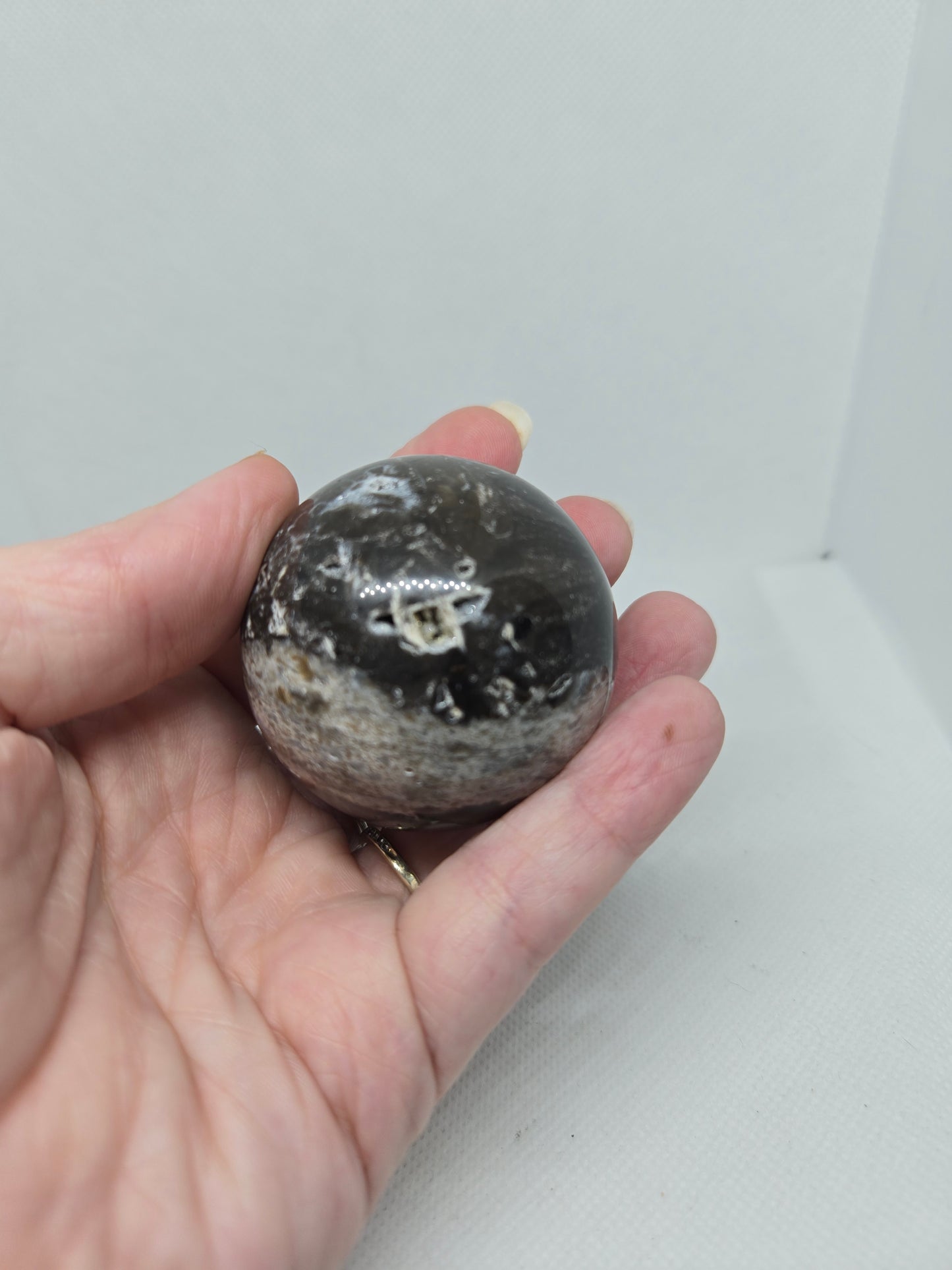 Druzy Black Tourmaline Sphere