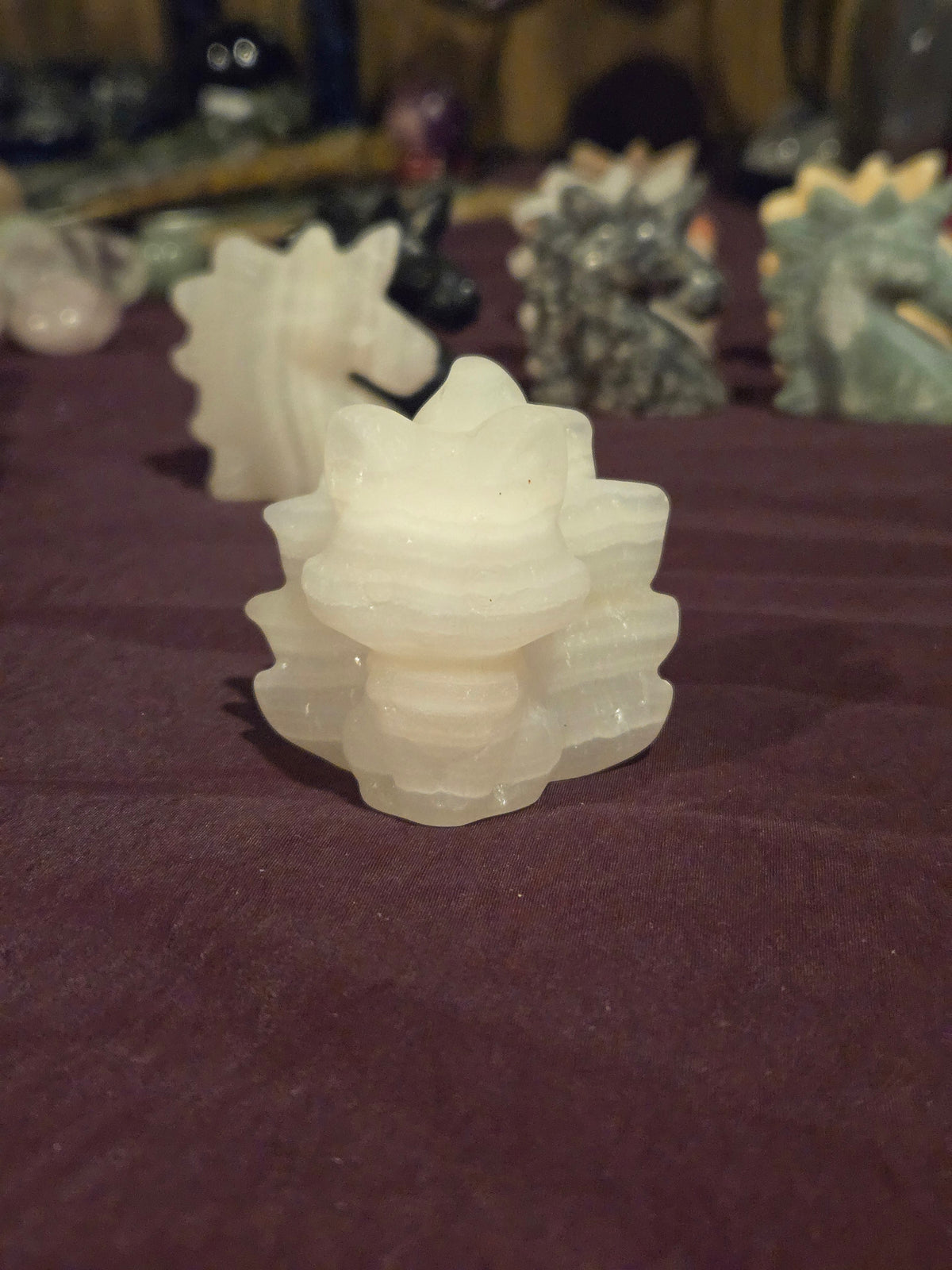 Crystal Nine-Tailed Foxes & Unicorns | Mini Carvings