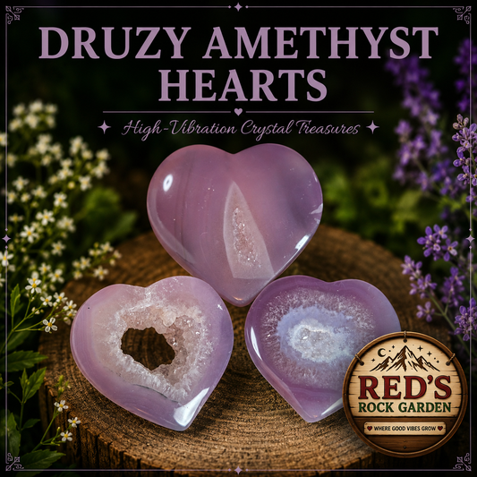 Druzy Amethyst Heart