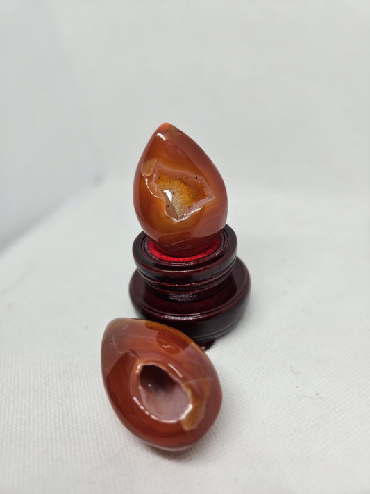 Carnelian Druzy Egg