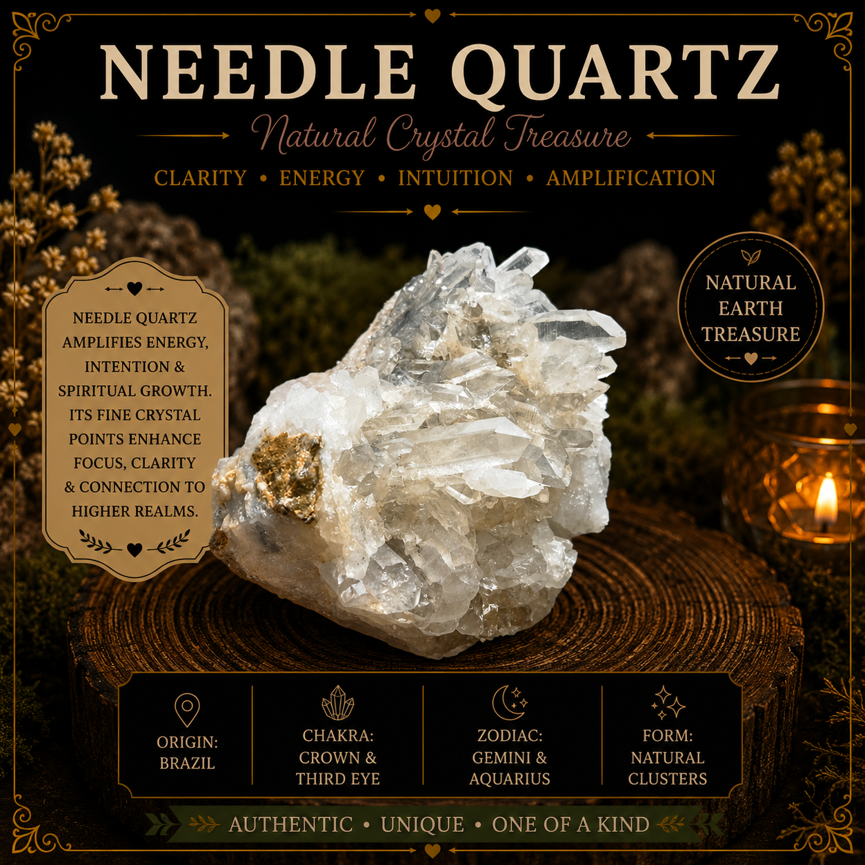 Needle Quartz Crystals