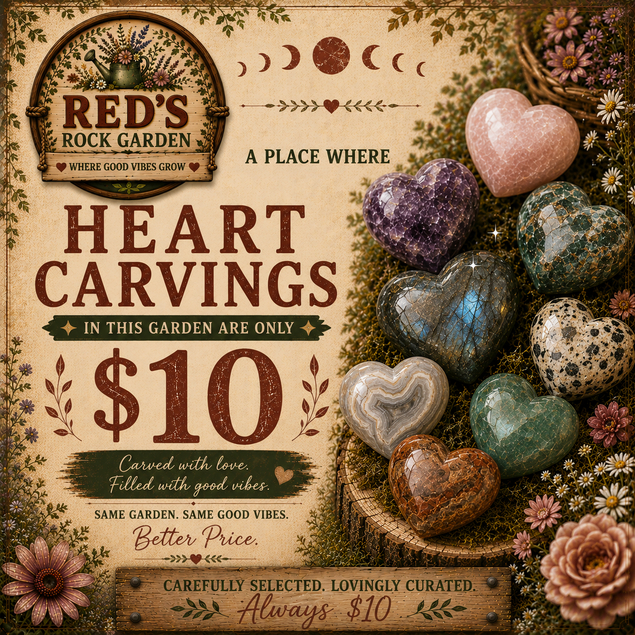 $10 Heart Carvings