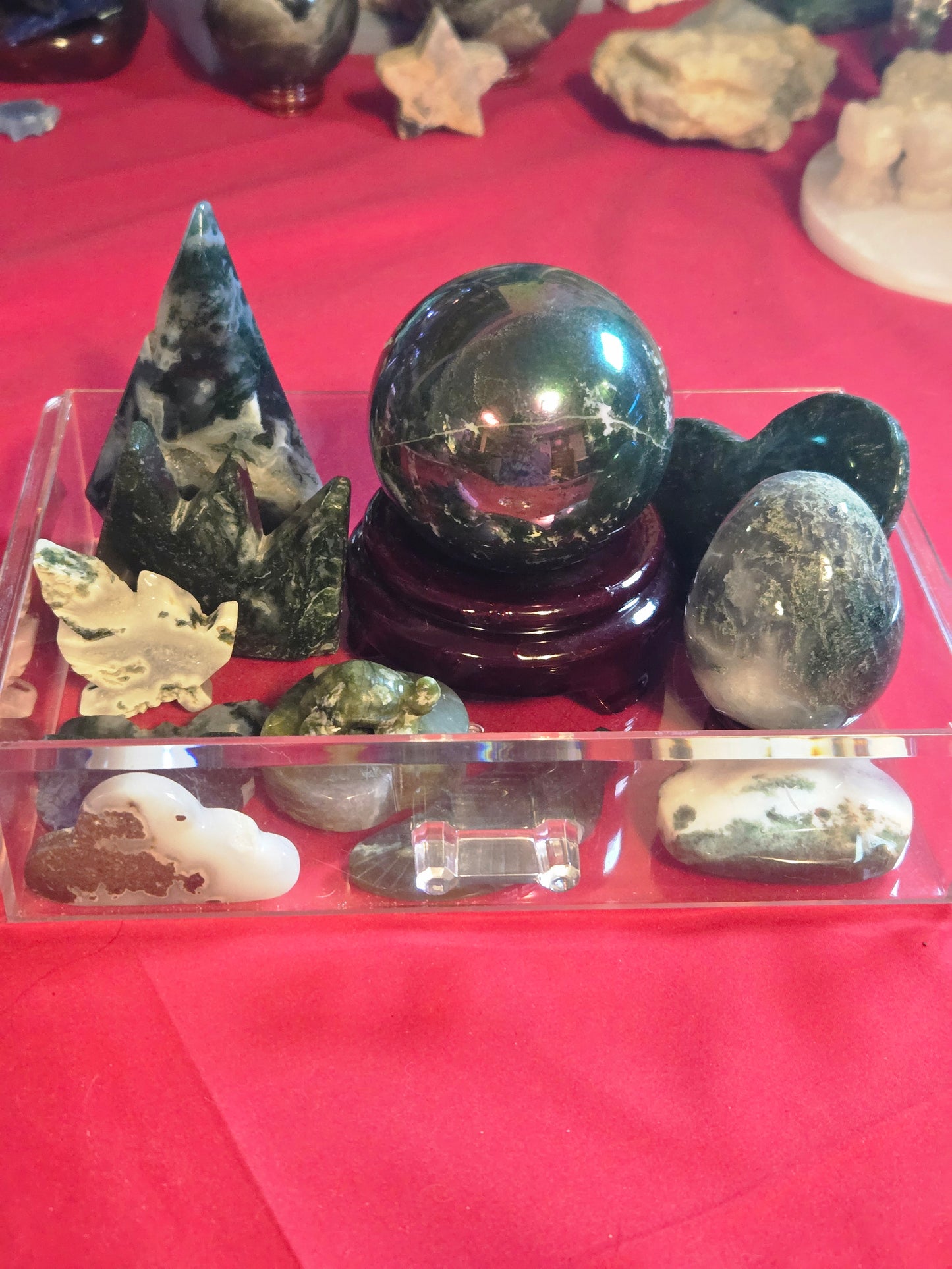 Garden Basket Moss Agate Collection