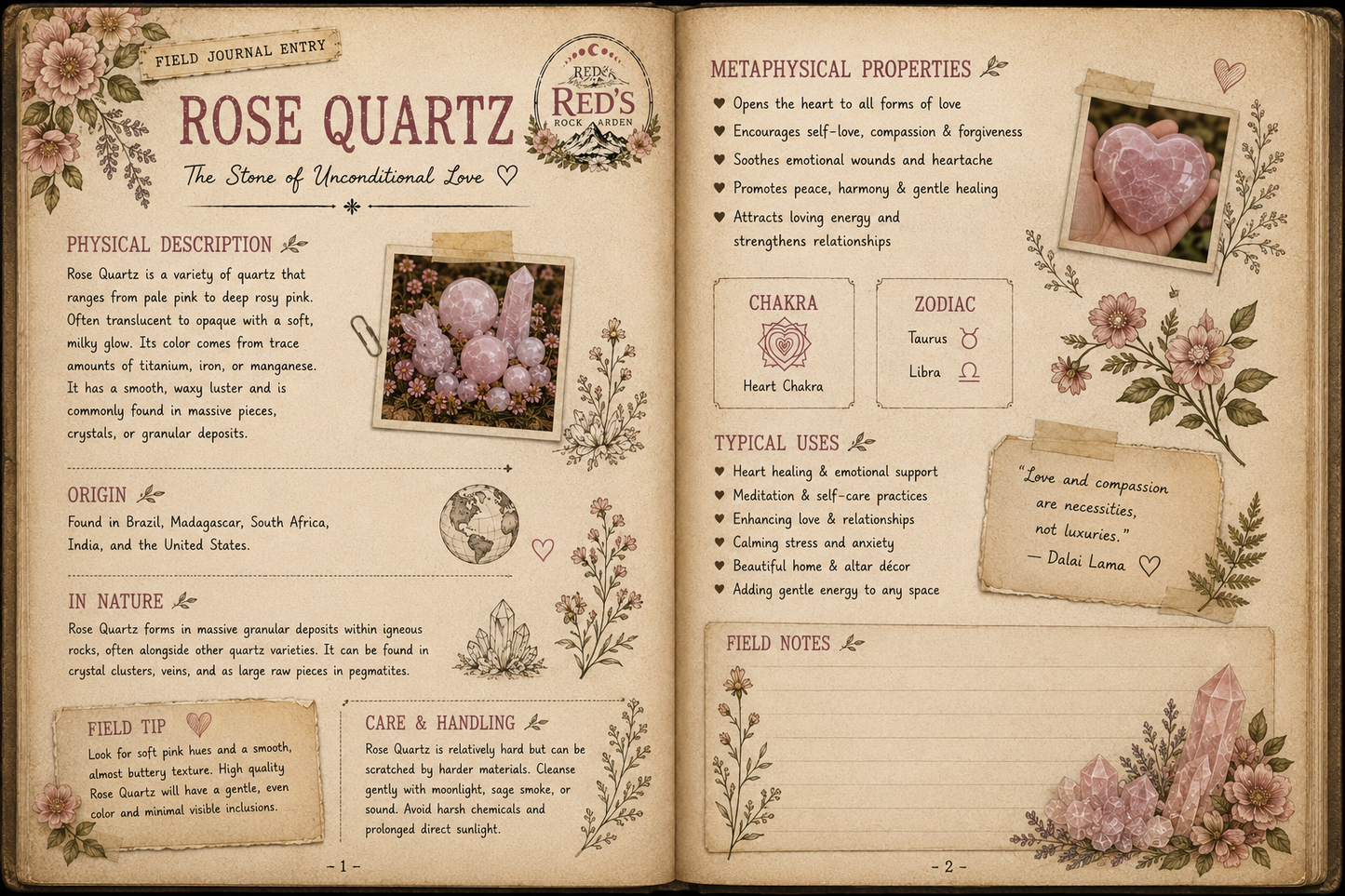 Garden Basket Rose Quartz Collection