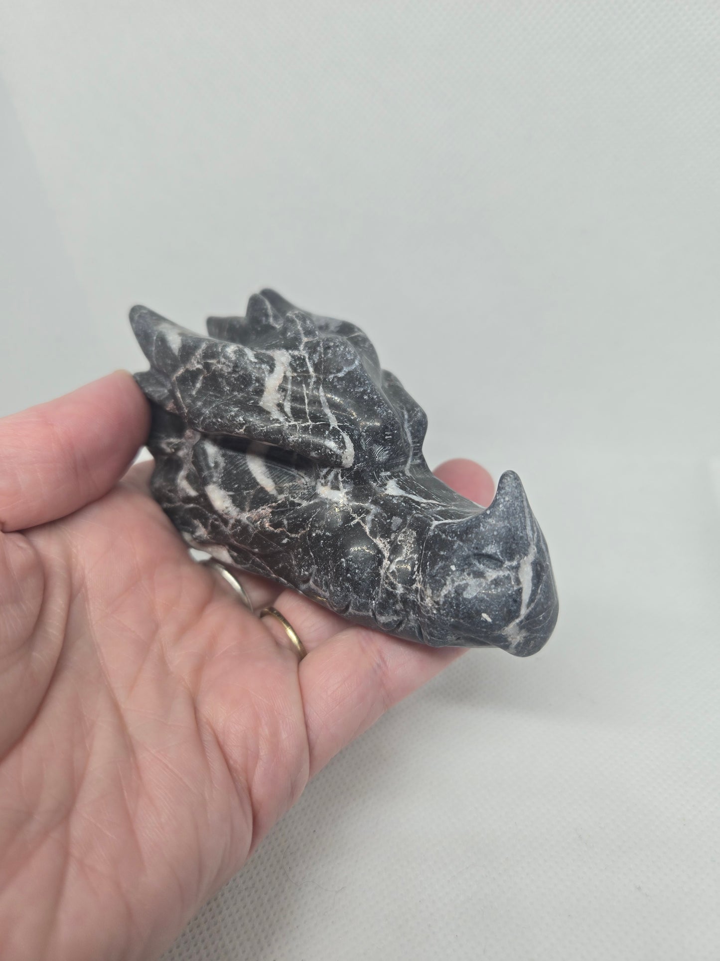 Spiderweb Jasper Dragon Heads