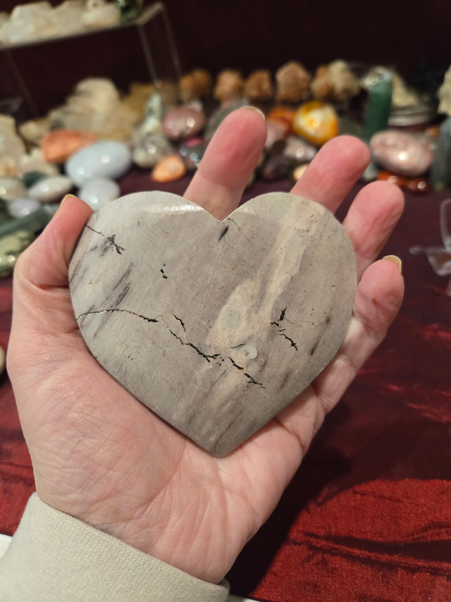 Picture Jasper Heart Carving