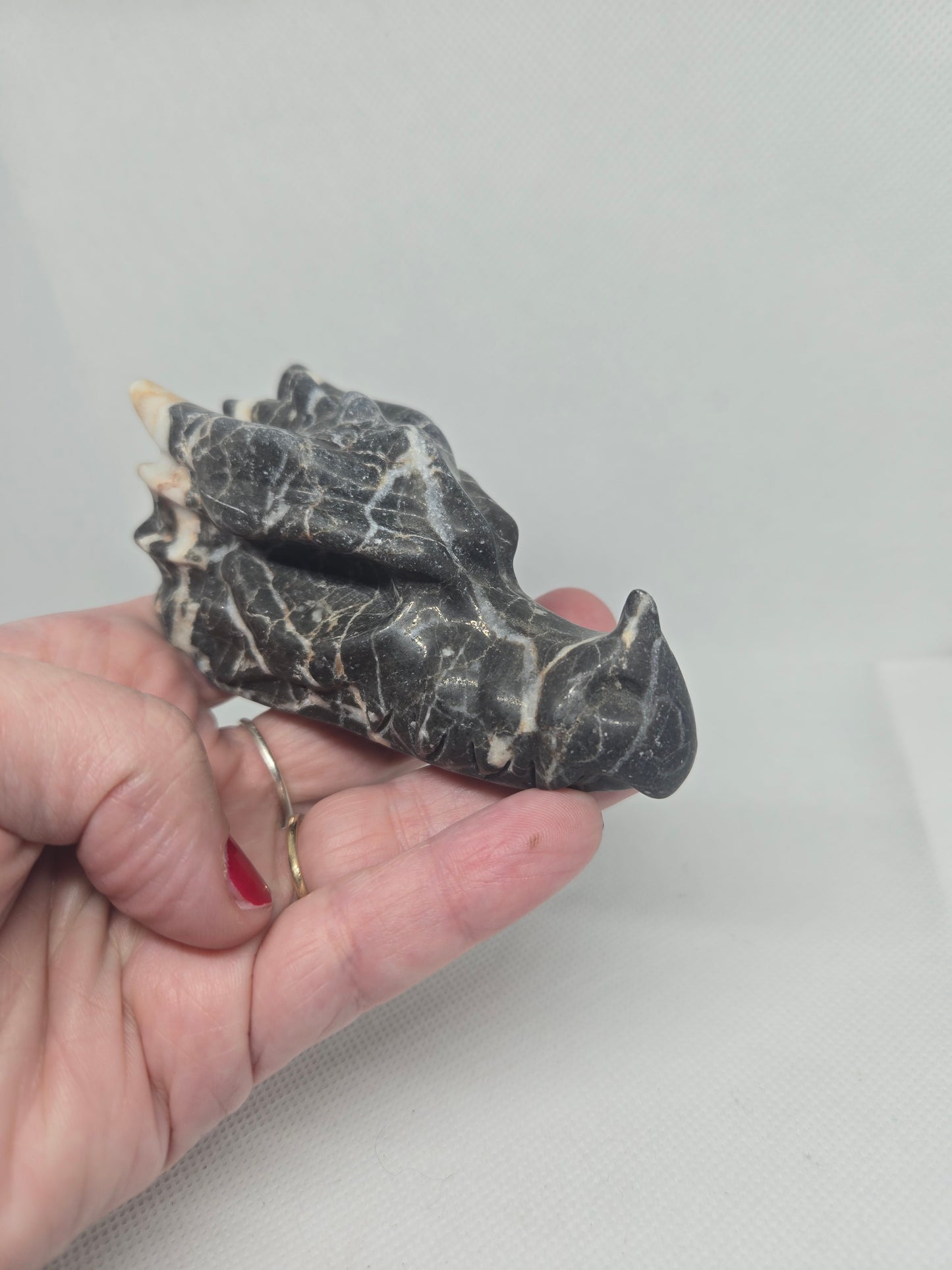 Spiderweb Jasper Dragon Heads