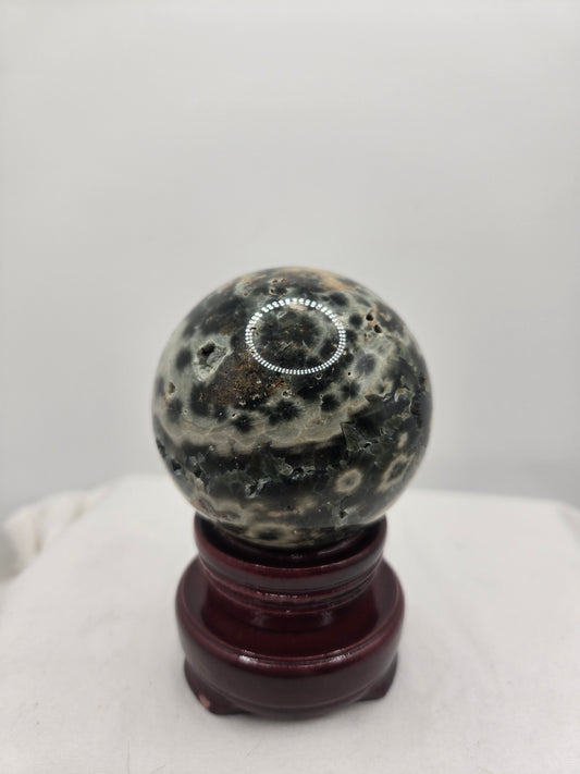 Druzy Ocean Jasper Sphere