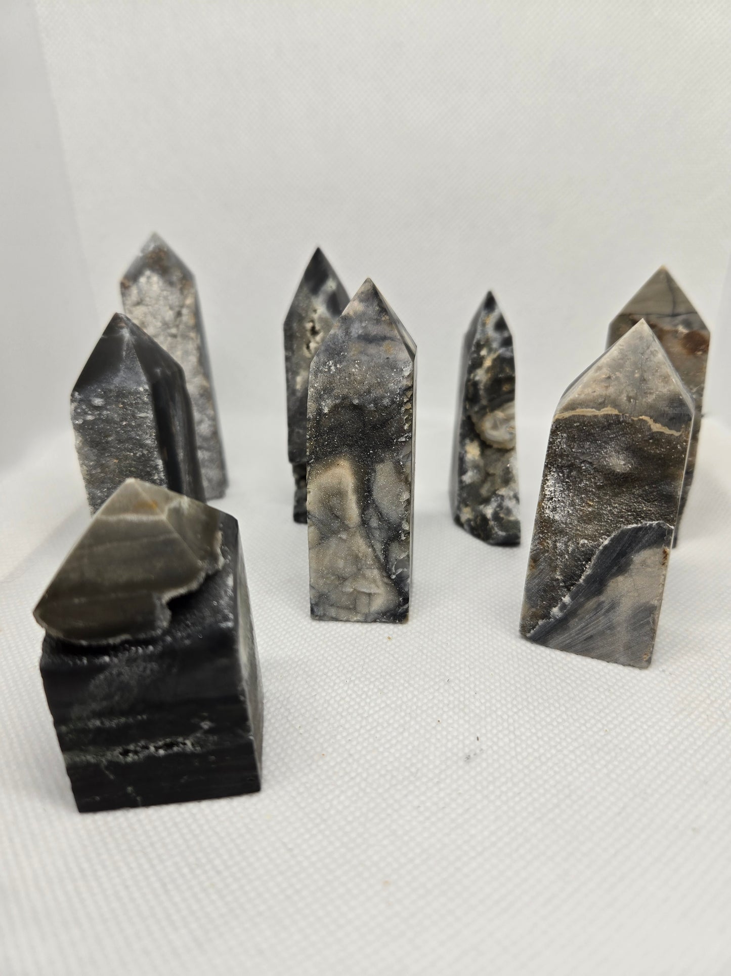 Small Druzy Agate Towers