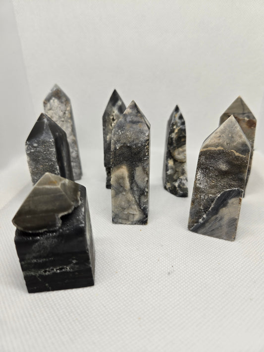 Small Druzy Agate Towers