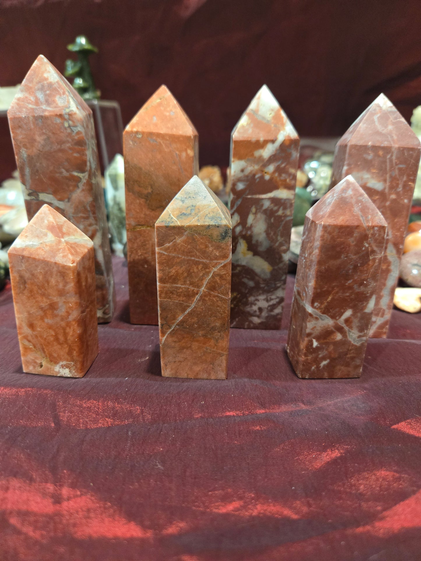 Brecciated Red Jasper Towers